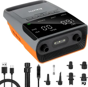 Rechargeable Paddle Board Pump 13500mAh, ACALEPH 20PSI High Pressure Electric SUP Air Pump, Dual-Stage, Auto Off/Quick Inflation/Deflation Function,for Inflatable Stand Up Paddle Board,Kayak,Tent