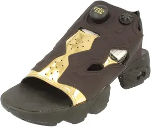 Reebok Instapump Fury Sandal Mag Womens Running Trainers (UK 2.5 US 5 EU 35, Black Gold White BD3184)