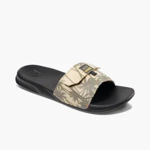 REEF Mens Stash Slide Tan Palm