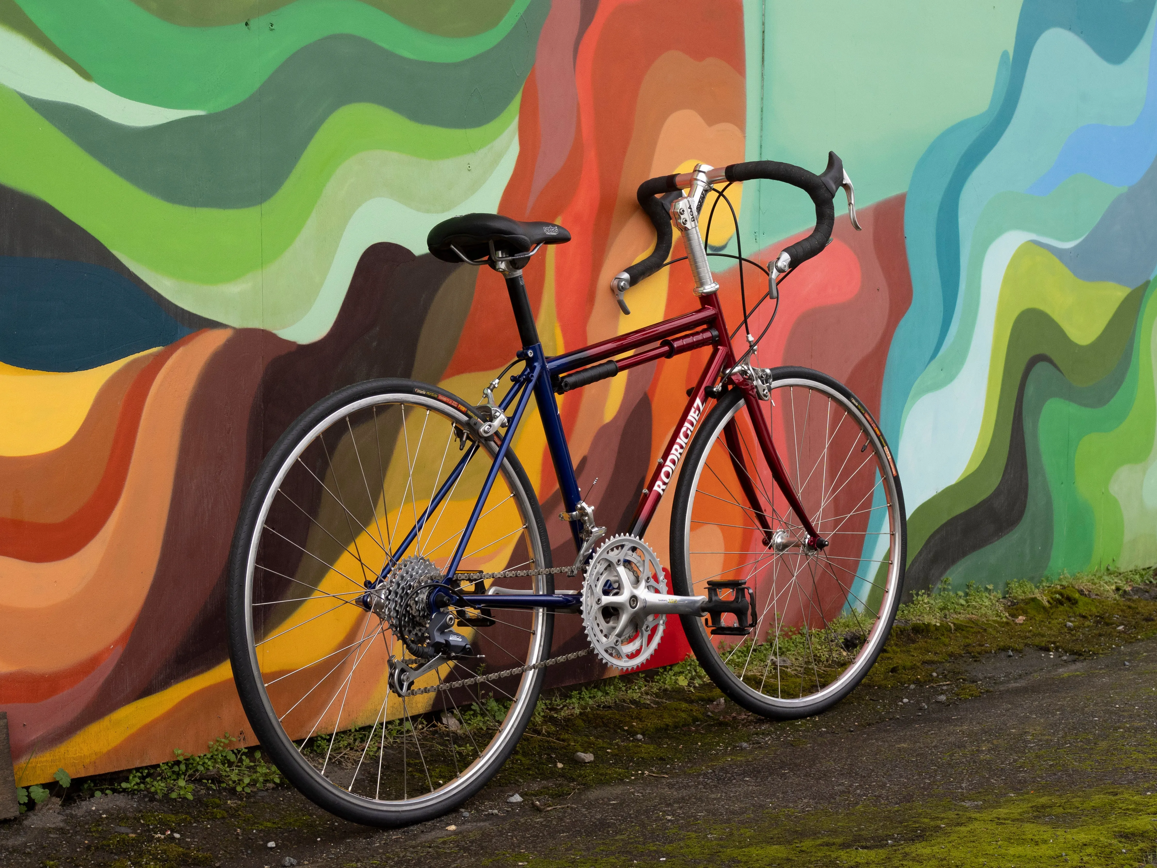 Rodriguez Road Bike, blue and red, 39cm/XXS - Excellent condition