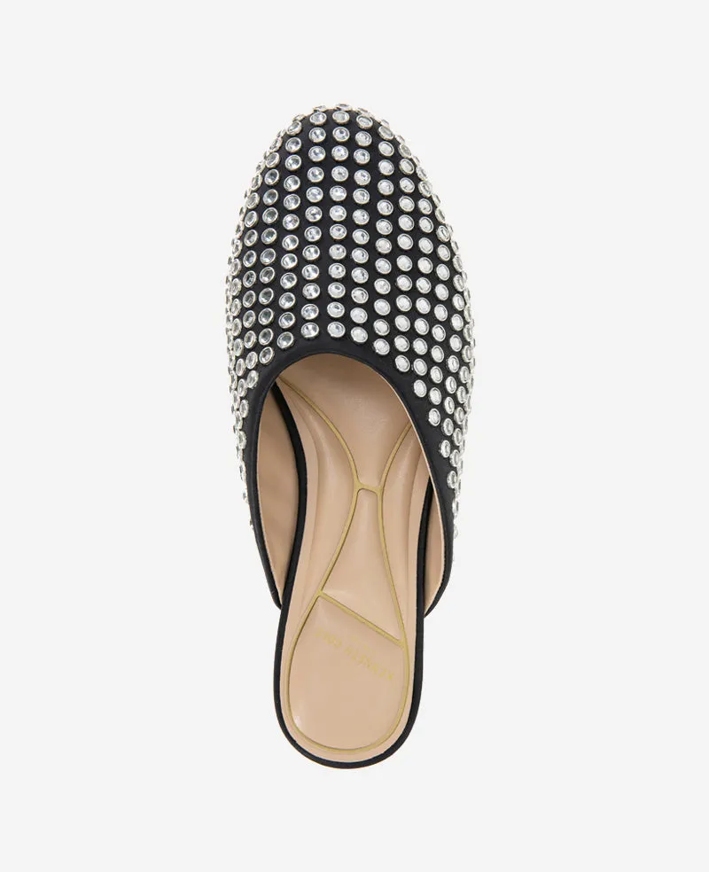 Saddie Studded Rhinestone Mule