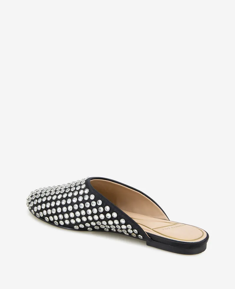 Saddie Studded Rhinestone Mule