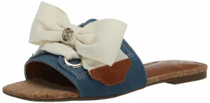 Sam & Libby Leni Flat Sandal Mid Blue 9 Medium
