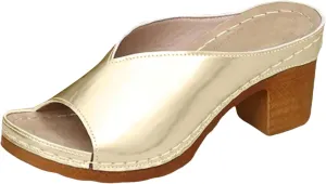 Sandals Women Chunky Heels Low Block Heeled Sandals Comfortable Dressy Orthopedic Shoes with Arch Support Casual Summer Non-Slip Open Toe Shoes Fashion Slip-On Shoe