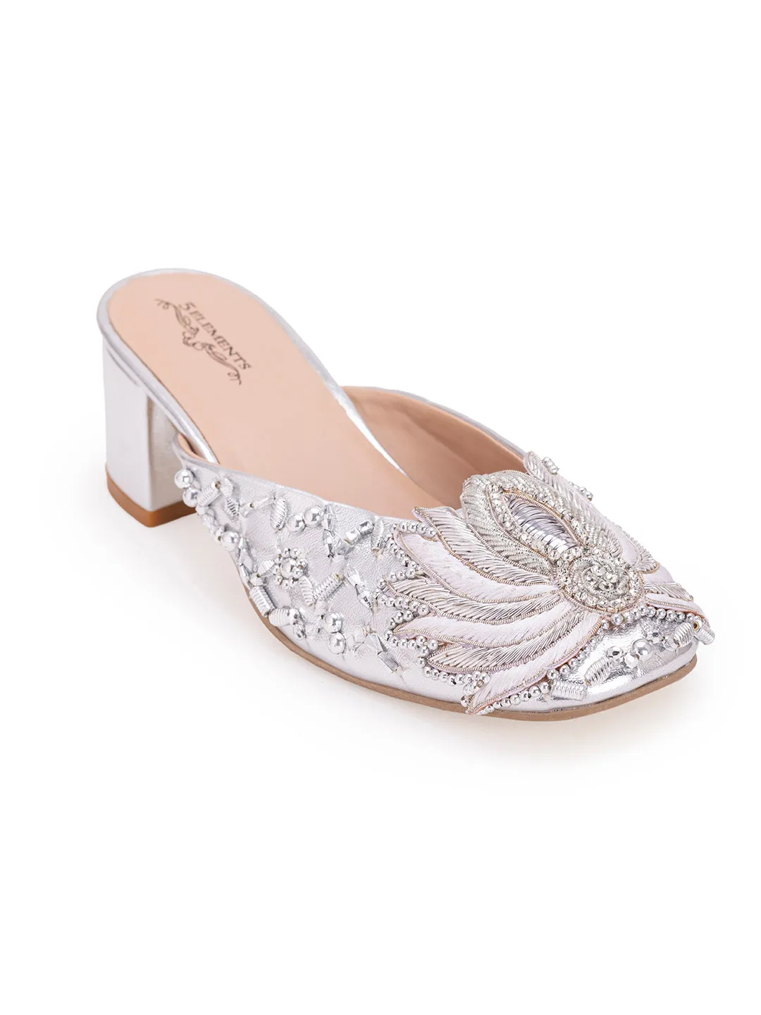 Silver lotus -mule heel