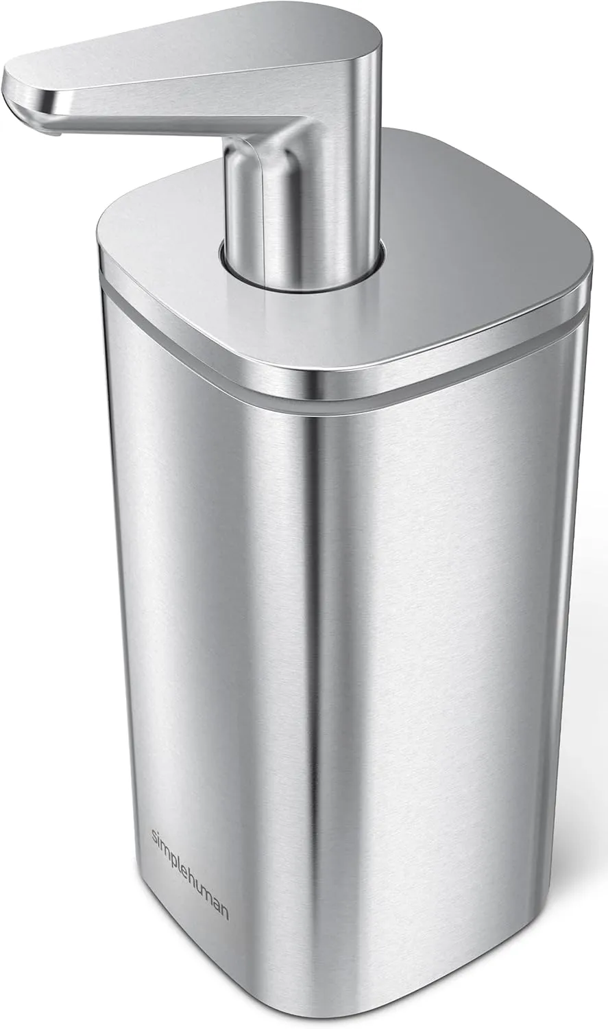 simplehuman 10 oz. Pulse Pump, Liquid Soap Dispenser, Drip Free Hand Soap Pump, Brushed Stainless Steel