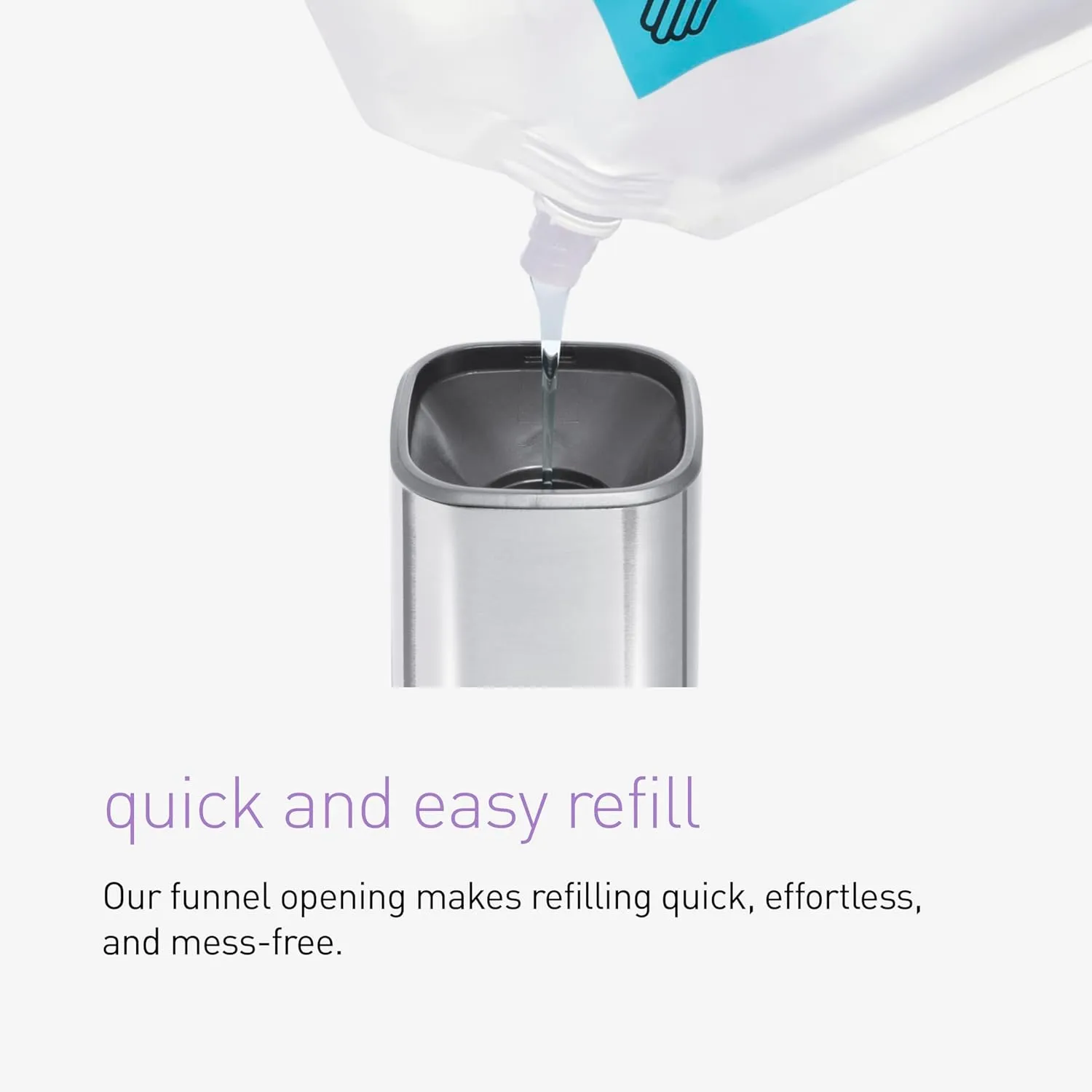 simplehuman 10 oz. Pulse Pump, Liquid Soap Dispenser, Drip Free Hand Soap Pump, Brushed Stainless Steel