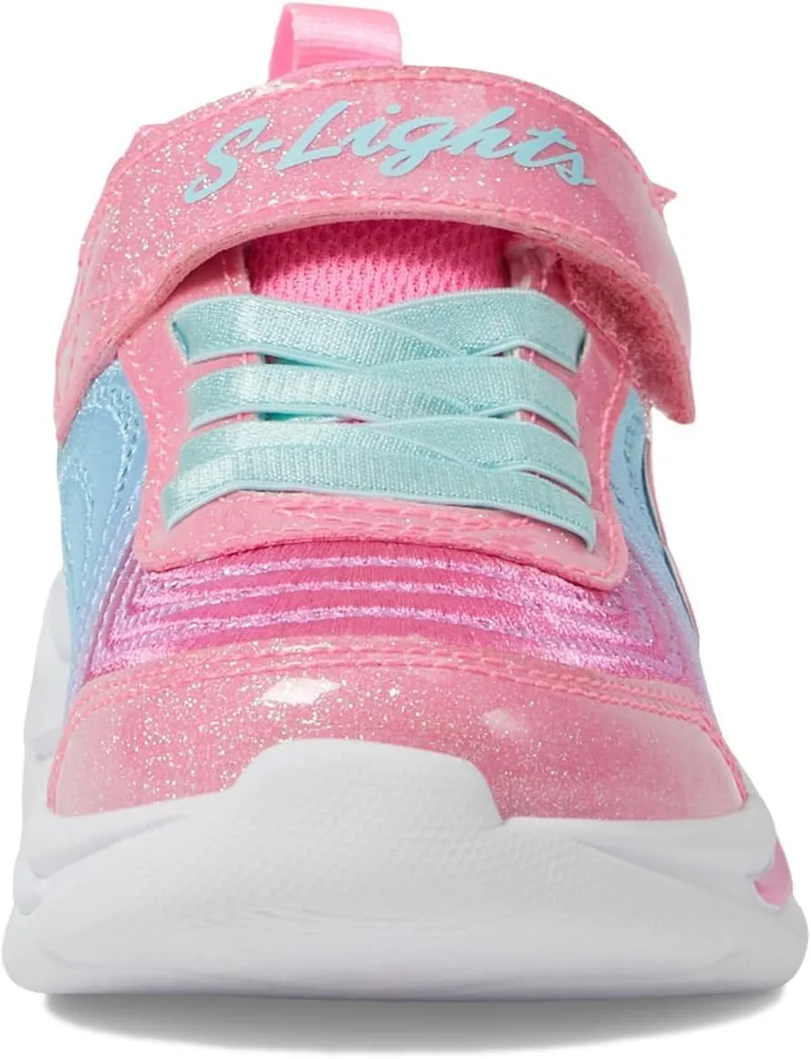 Skechers Girl's, S-Lights: Wavy Beams - Ombre Express Sneaker - Little Kid