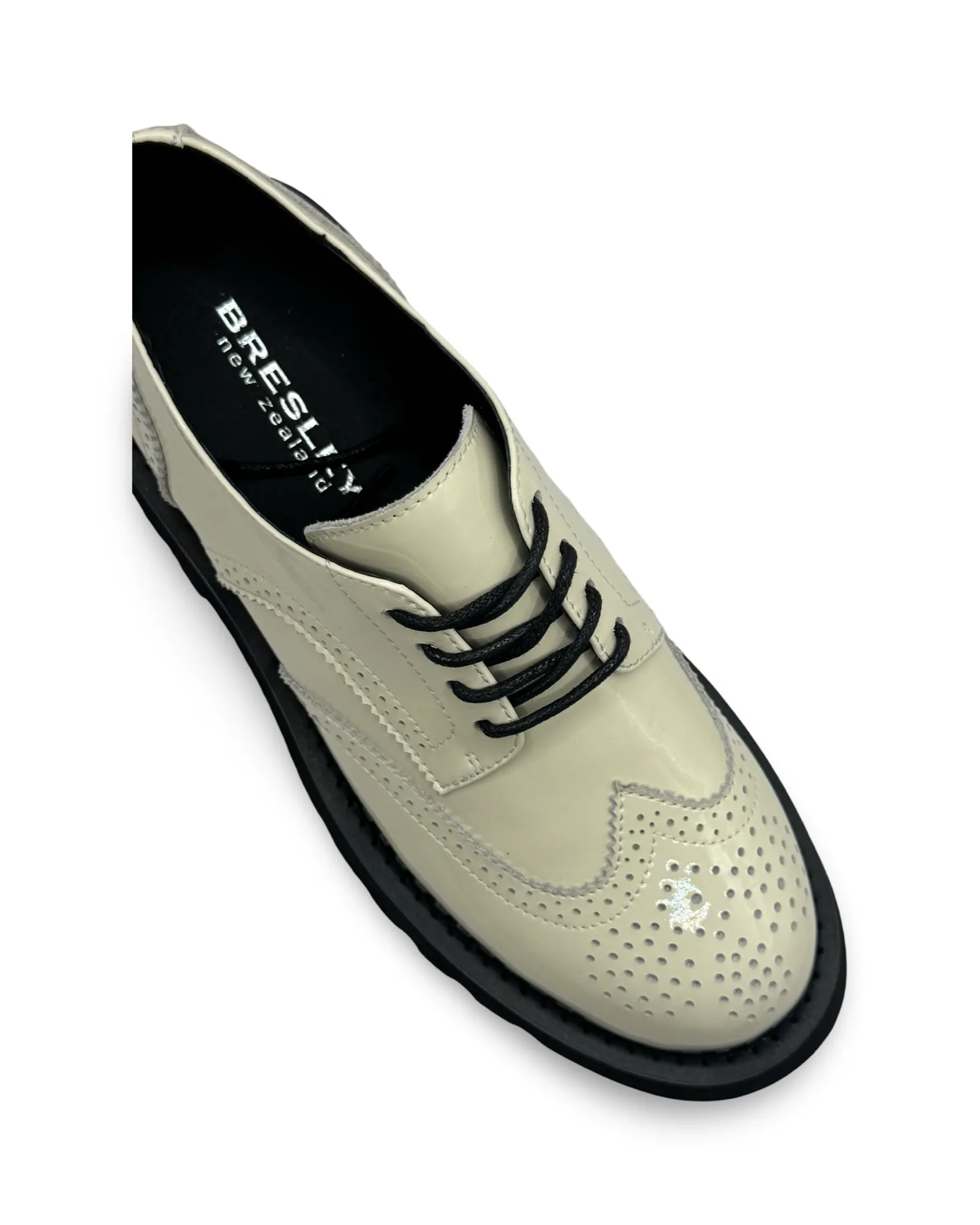 Slant Loafer By Bresley - Bone Patent