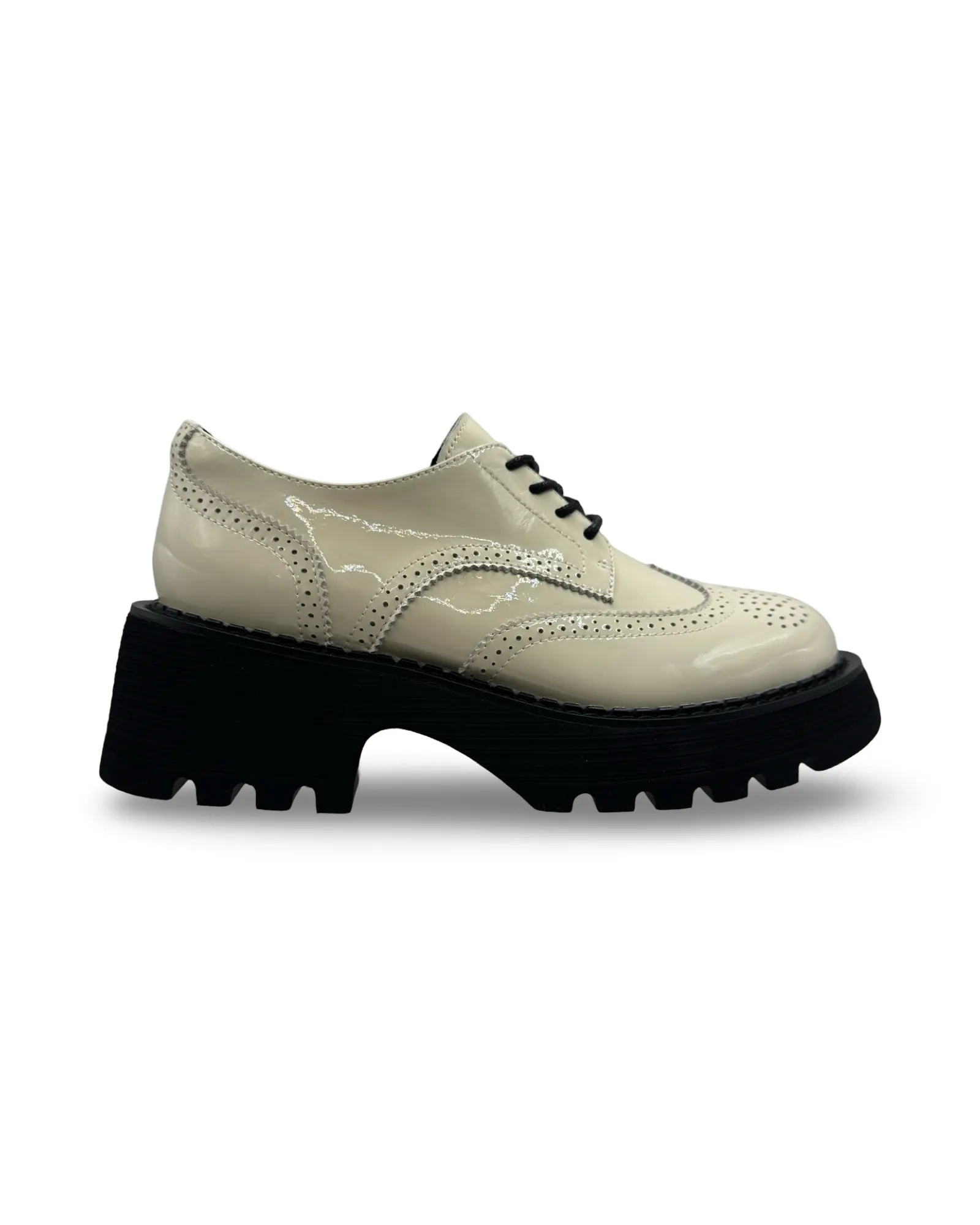 Slant Loafer By Bresley - Bone Patent