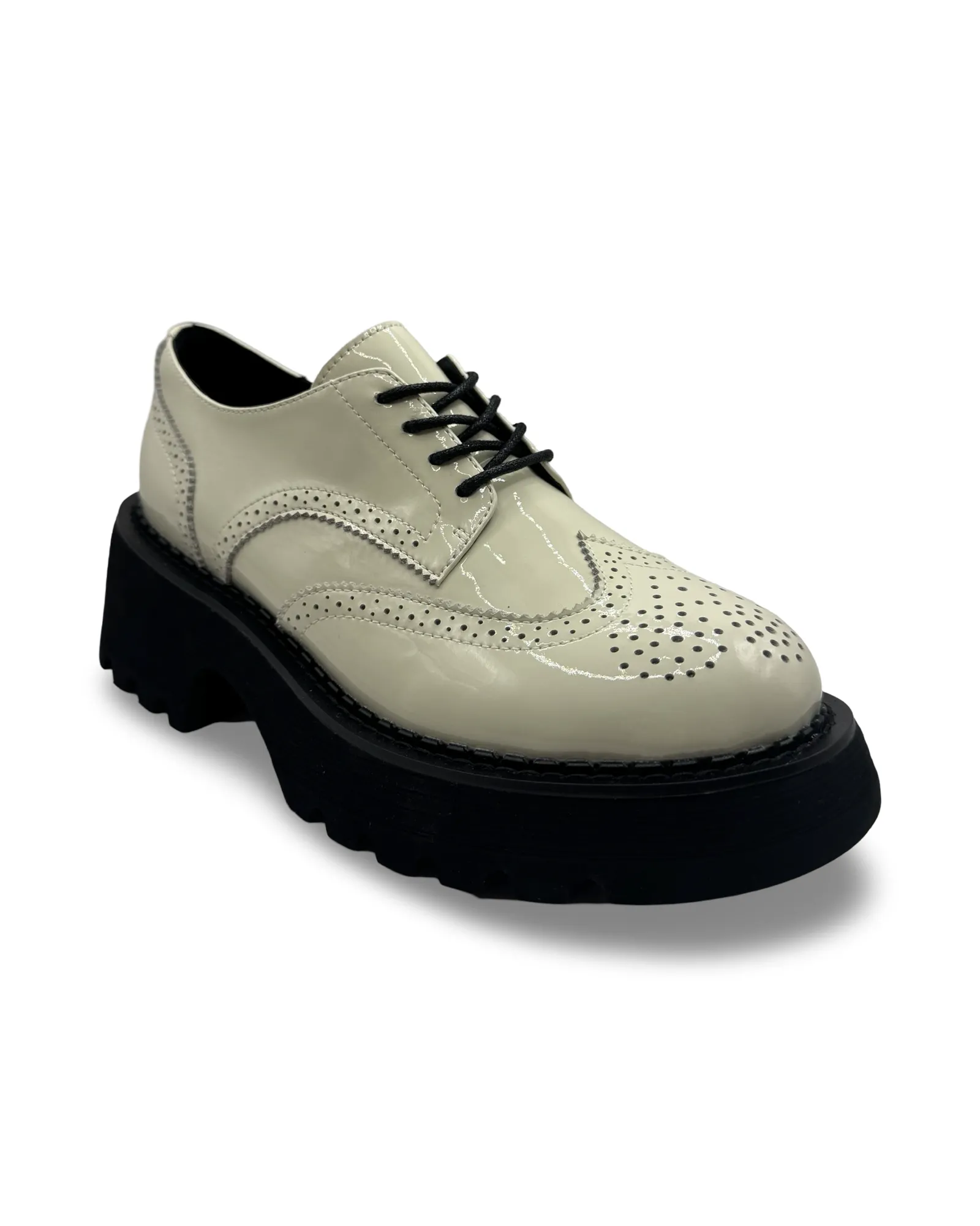 Slant Loafer By Bresley - Bone Patent