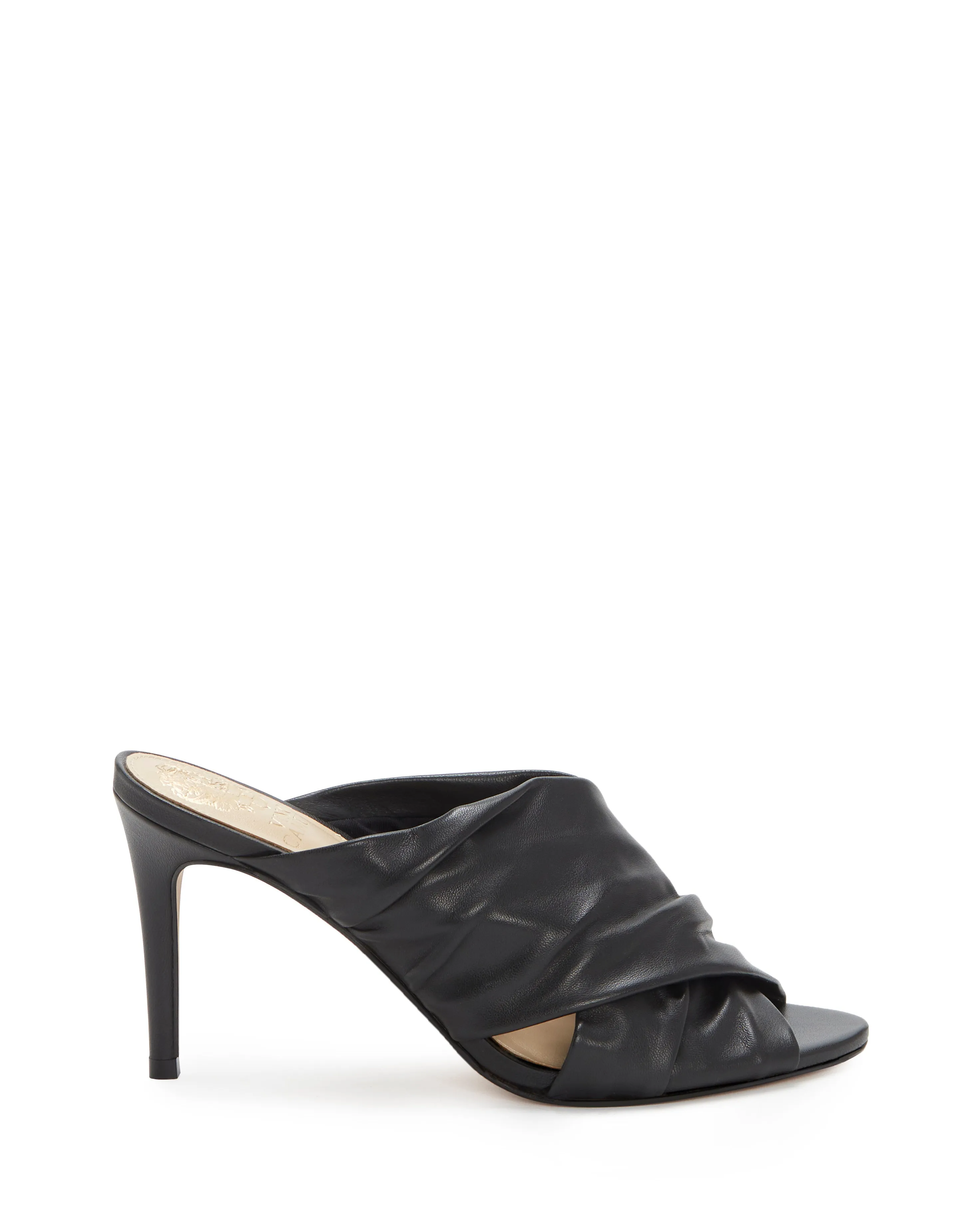 Slip-On Heel Fast response Black Mules High Sandals Dress Camuto Clarstie Open Vince Toe Proven track record