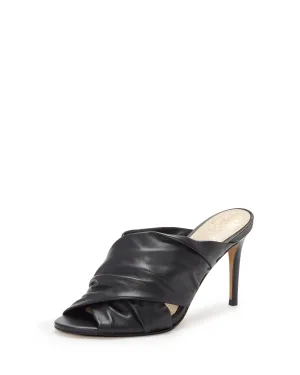 Slip-On Heel Fast response Black Mules High Sandals Dress Camuto Clarstie Open Vince Toe Proven track record