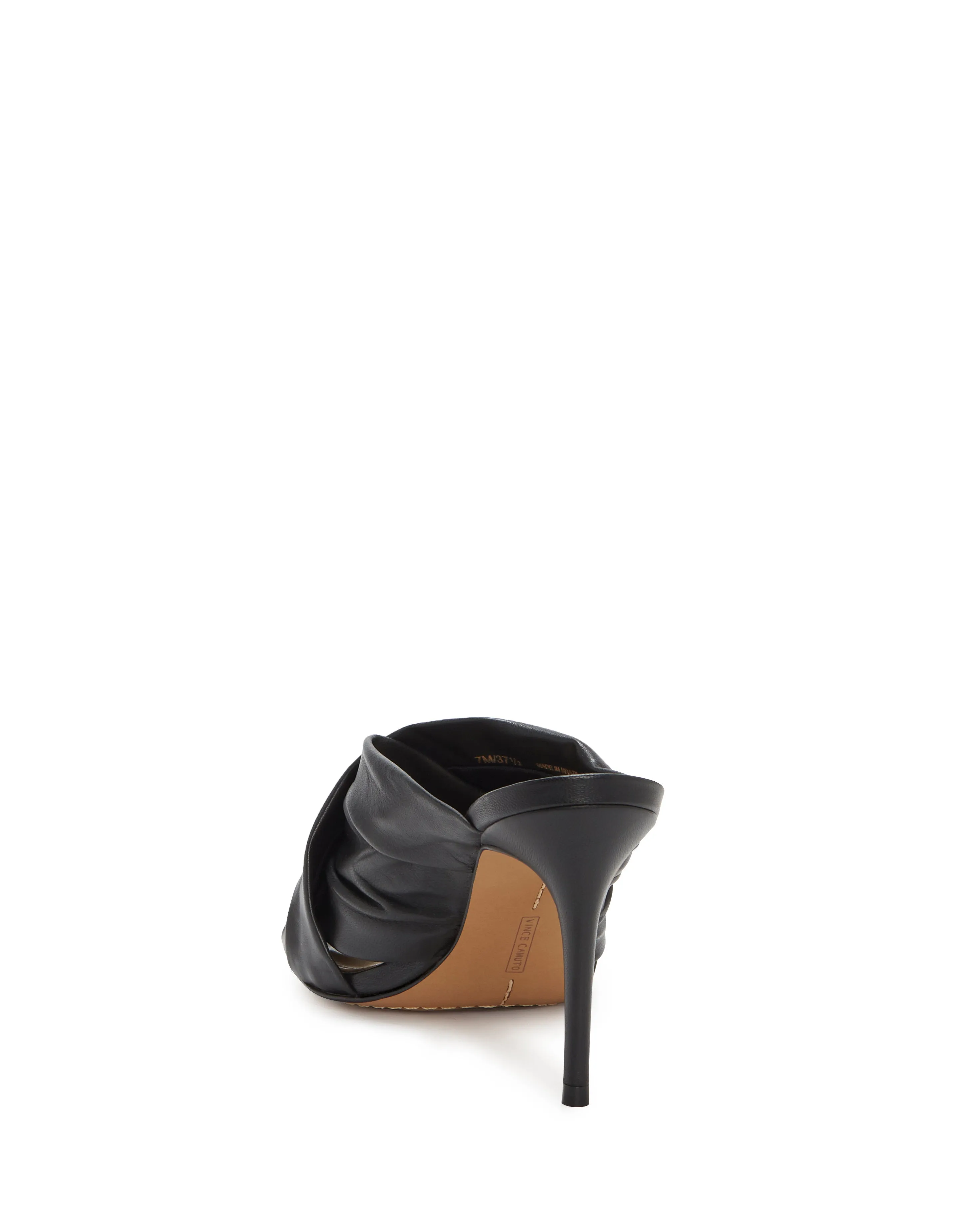 Slip-On Heel Fast response Black Mules High Sandals Dress Camuto Clarstie Open Vince Toe Proven track record