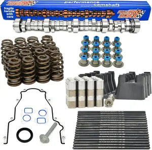 Sloppy Mechanics Stage 1 Camshaft, Kit Includes PAC Springs, Seals, Install Gaskets, Pushrods, Delphi Lifters & Trays 4.8 5.3 5.7 6.0 6.2 LS LS1 LS2 LQ4 LQ9 Elgin 1838-P