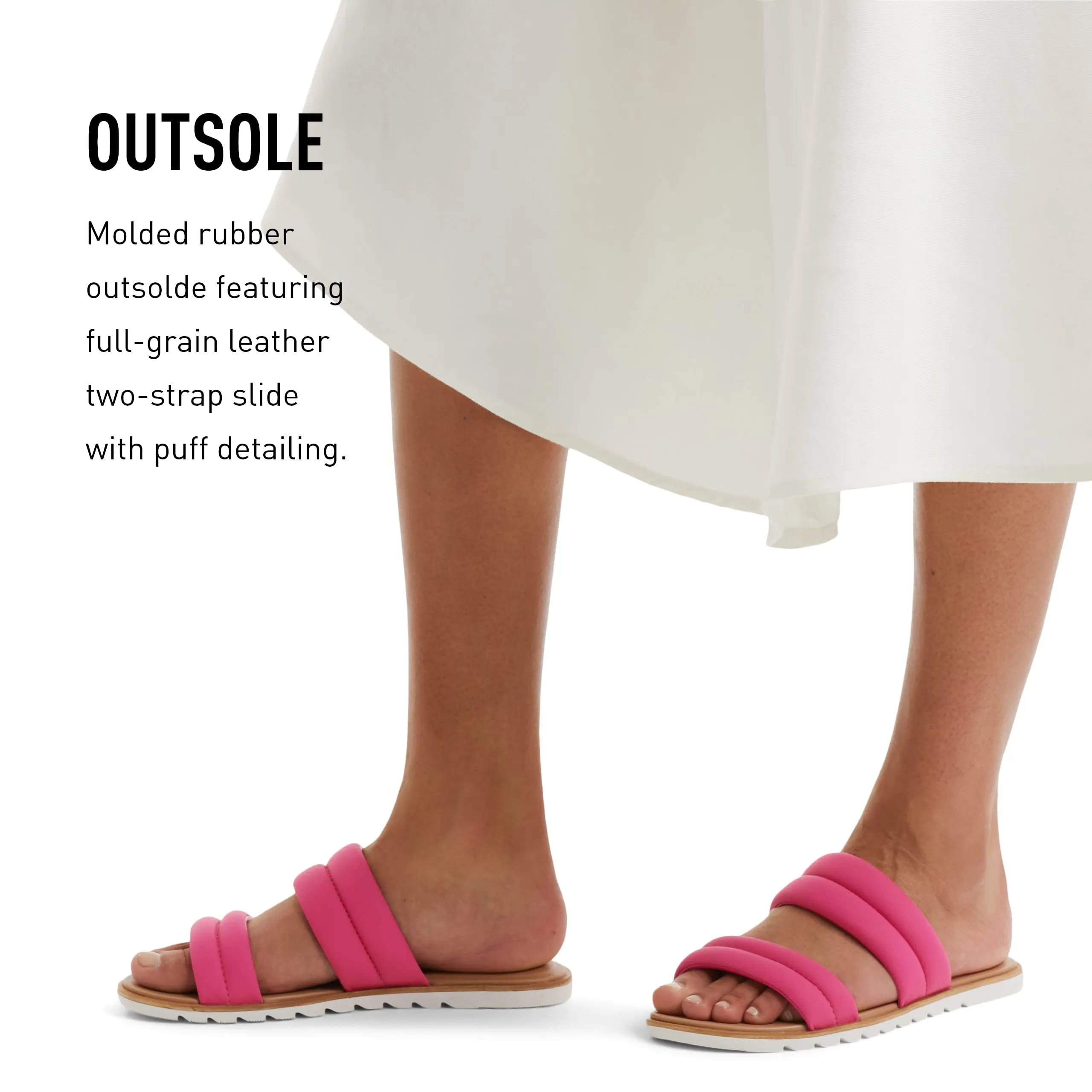 Sorel Women's Ella II Puff Slide Sandal - Fuchsia Fizz, Sea Salt - Size 9.5