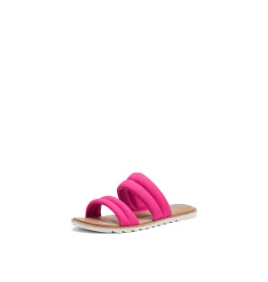 Sorel Women's Ella II Puff Slide Sandal - Fuchsia Fizz, Sea Salt - Size 9.5