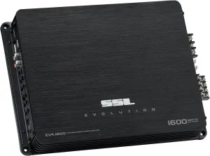 Sound Storm Laboratories EV4.1600 4 Channel Car Audio Amplifier - 1600 High Output, High/Low Level Inputs, Hook Up to Subwoofer for Bass