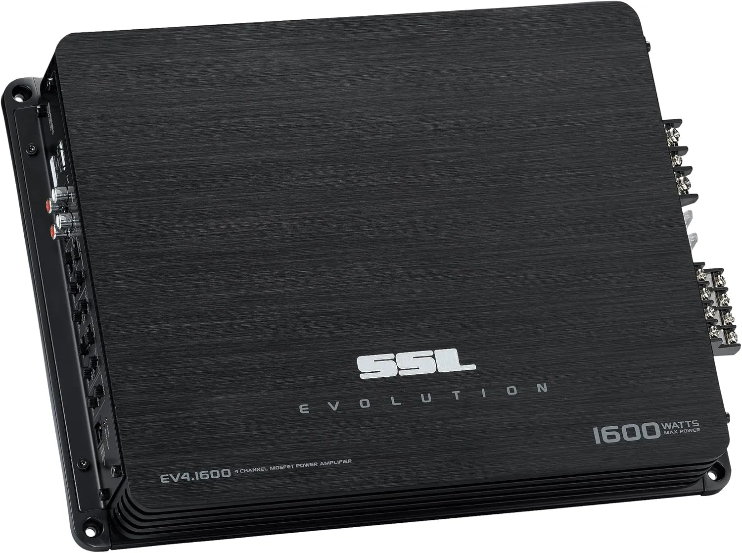 Sound Storm Laboratories EV4.1600 4 Channel Car Audio Amplifier - 1600 High Output, High/Low Level Inputs, Hook Up to Subwoofer for Bass