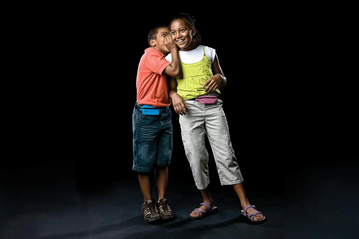 SPIbelt Kids Pocket Belt, Expandable Pocket, Adjustable Waist, No Bounce, No Logo Band, Camo with Black Zipper