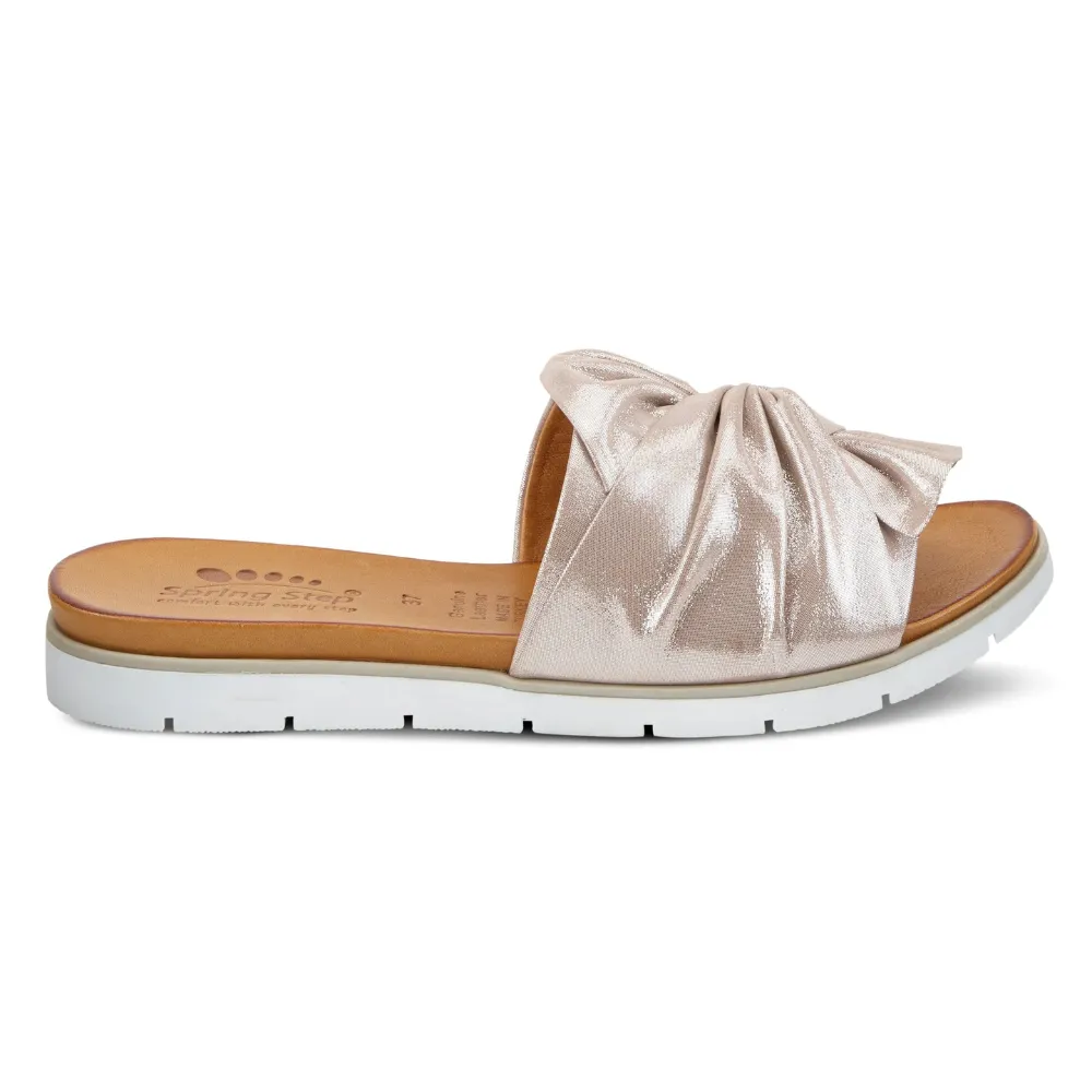 Spring Step Lavona Silver Slide Sandal (Women's)