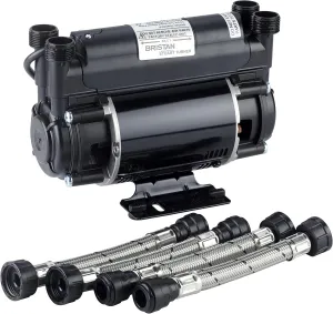 ST PUMP20TN 2 Bar Twin Ended Shower Pump, Black