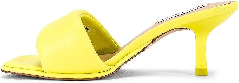 Steve Madden Womens Snazzy Faux Leather Mule Kitten Heels