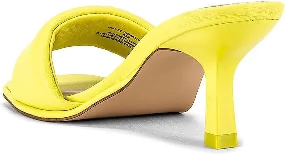 Steve Madden Womens Snazzy Faux Leather Mule Kitten Heels