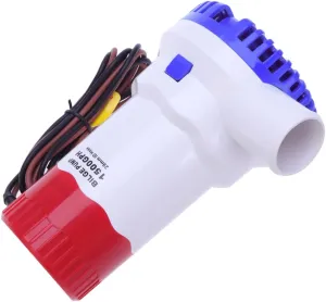 Submersible Boat Water Pump Dc12v Pump Automatic Filtering Waterproof Seal 1500gph for Garden Home