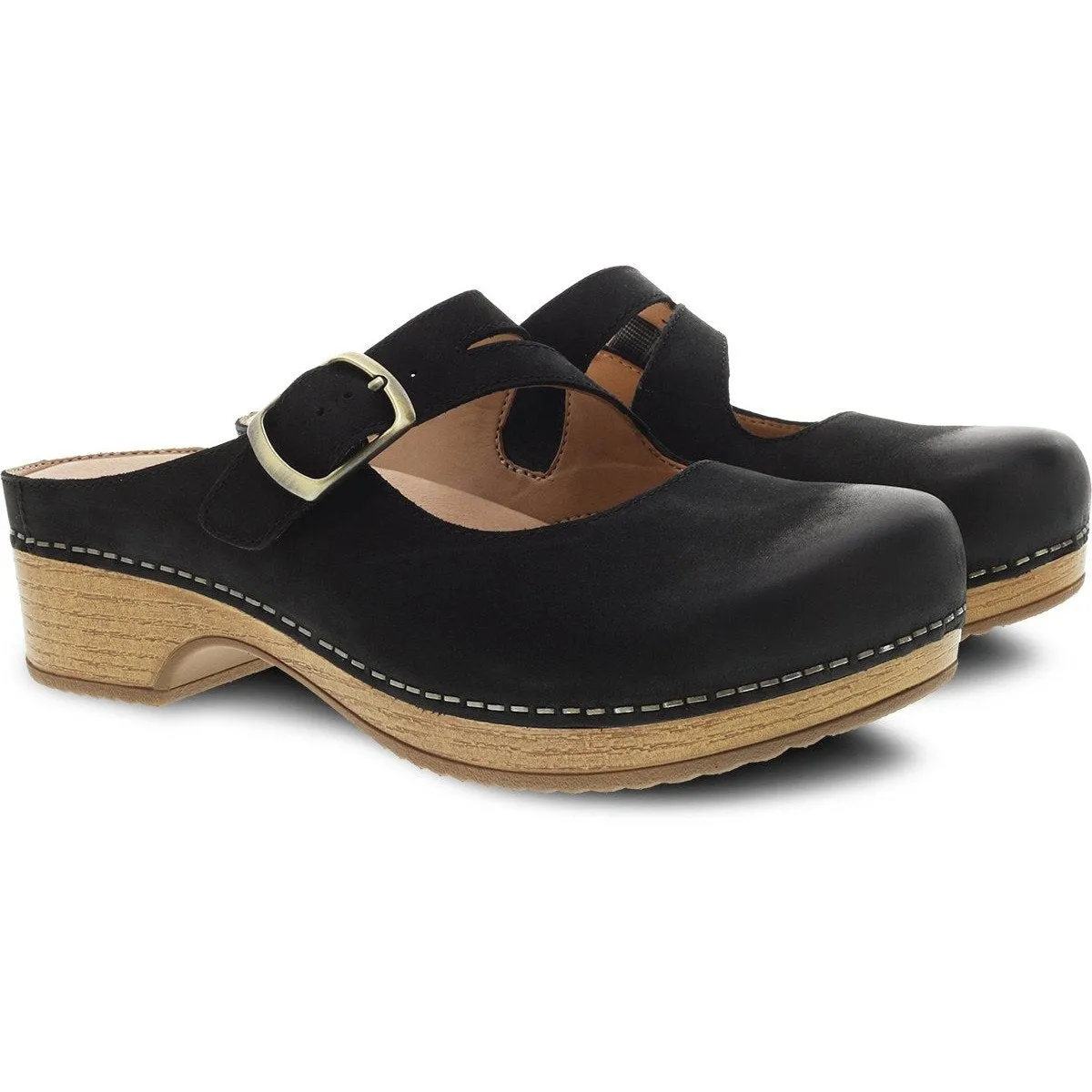 Superior Nubuck Black Top selection Burnished Britney Dansko