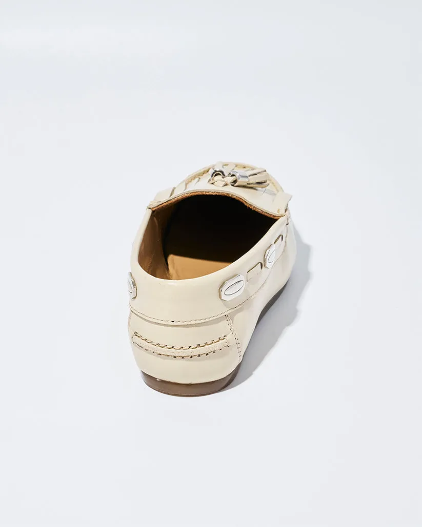 TASSEL MOC SHOES ECRU