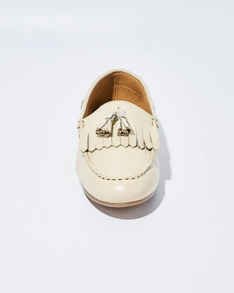 TASSEL MOC SHOES ECRU