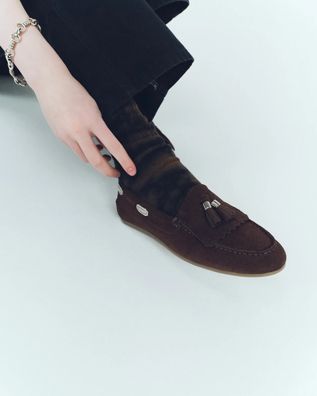 TASSEL MOC SHOES ECRU