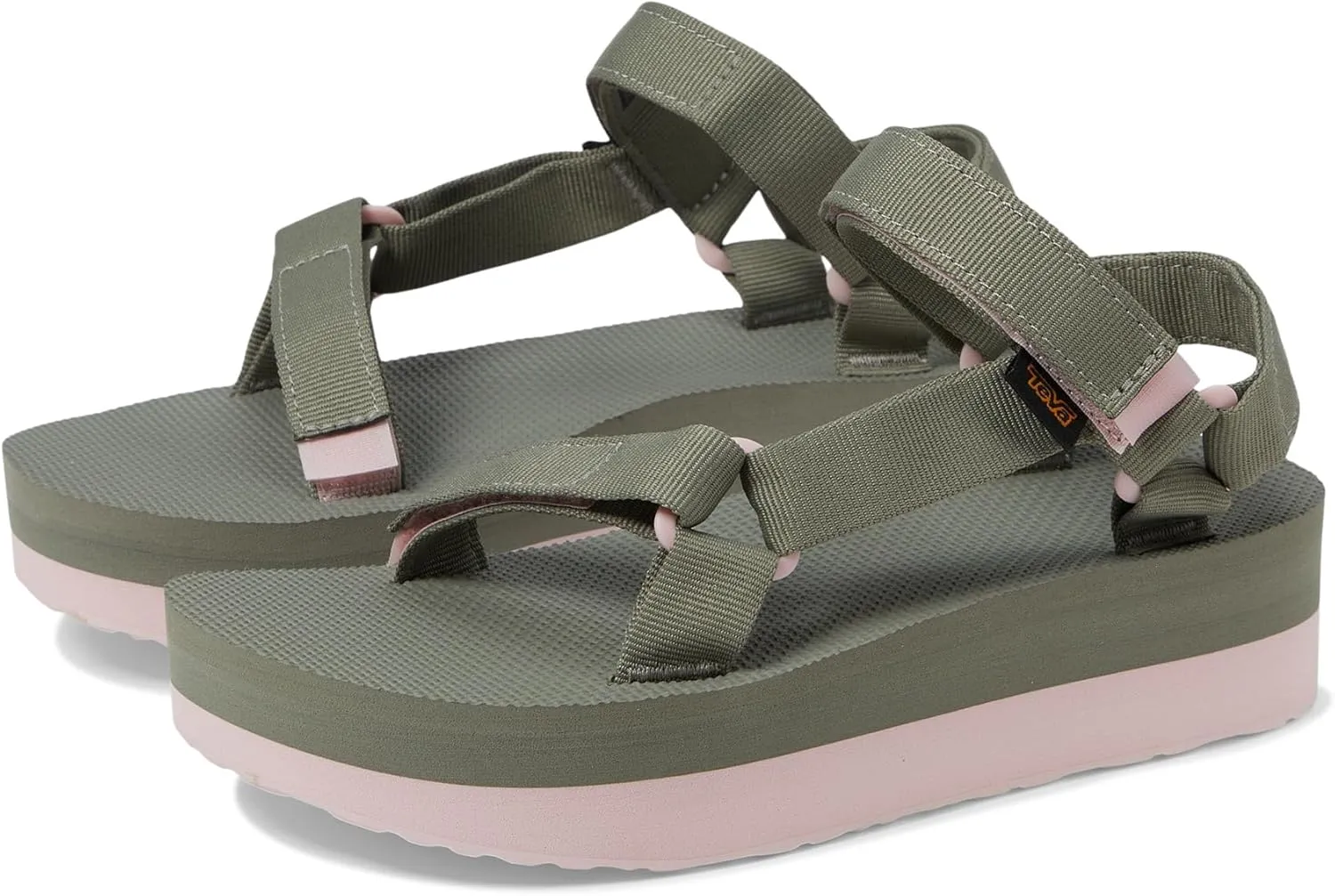 Teva Women's Flatform Universal Sport Sandal, Olive/Whisper, 9