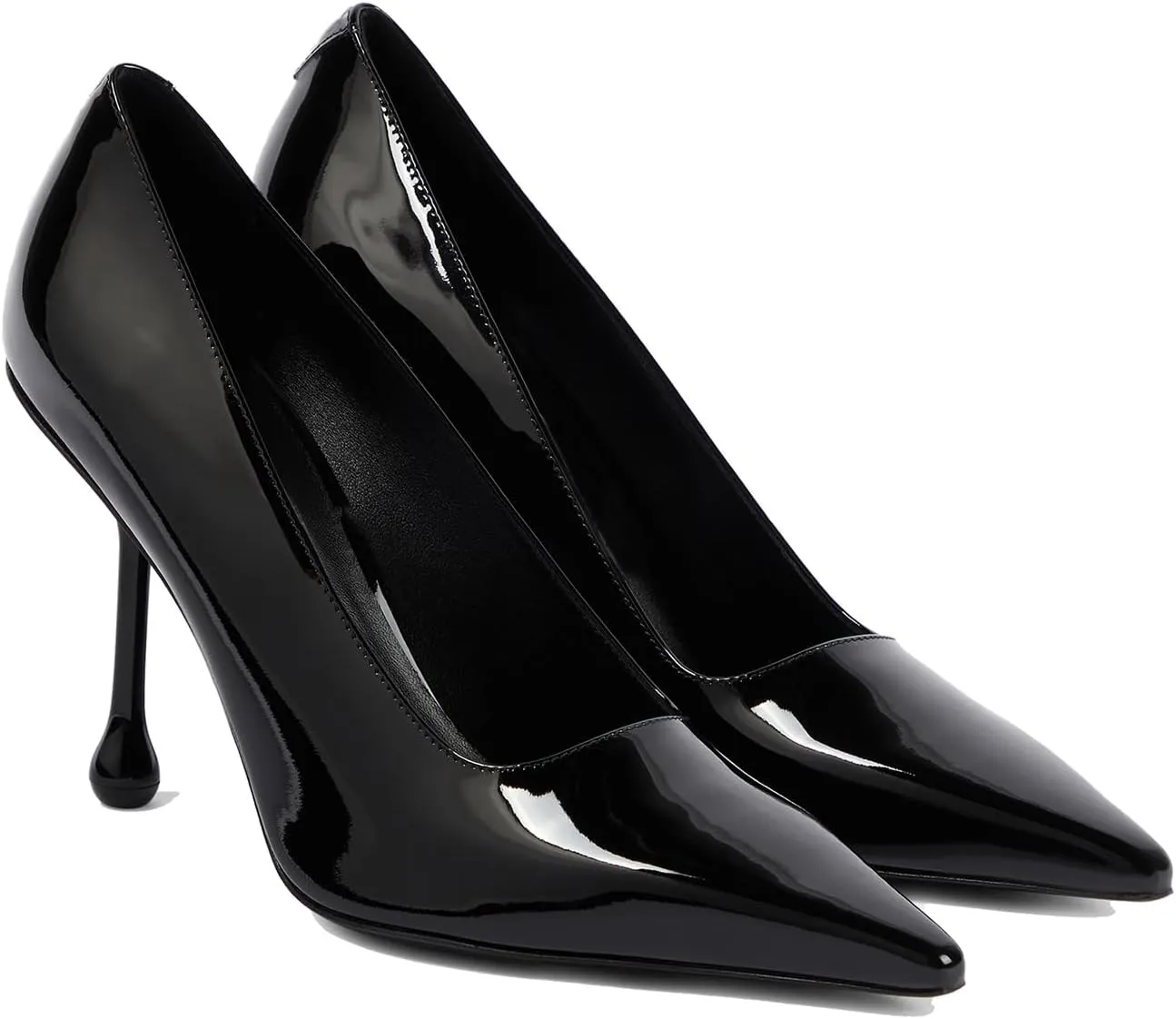 THESHY Women's Pointed Toe Patent Leather Pumps Stiletto High Heels Slip on Classic Office Dress Pump Shoes for Women