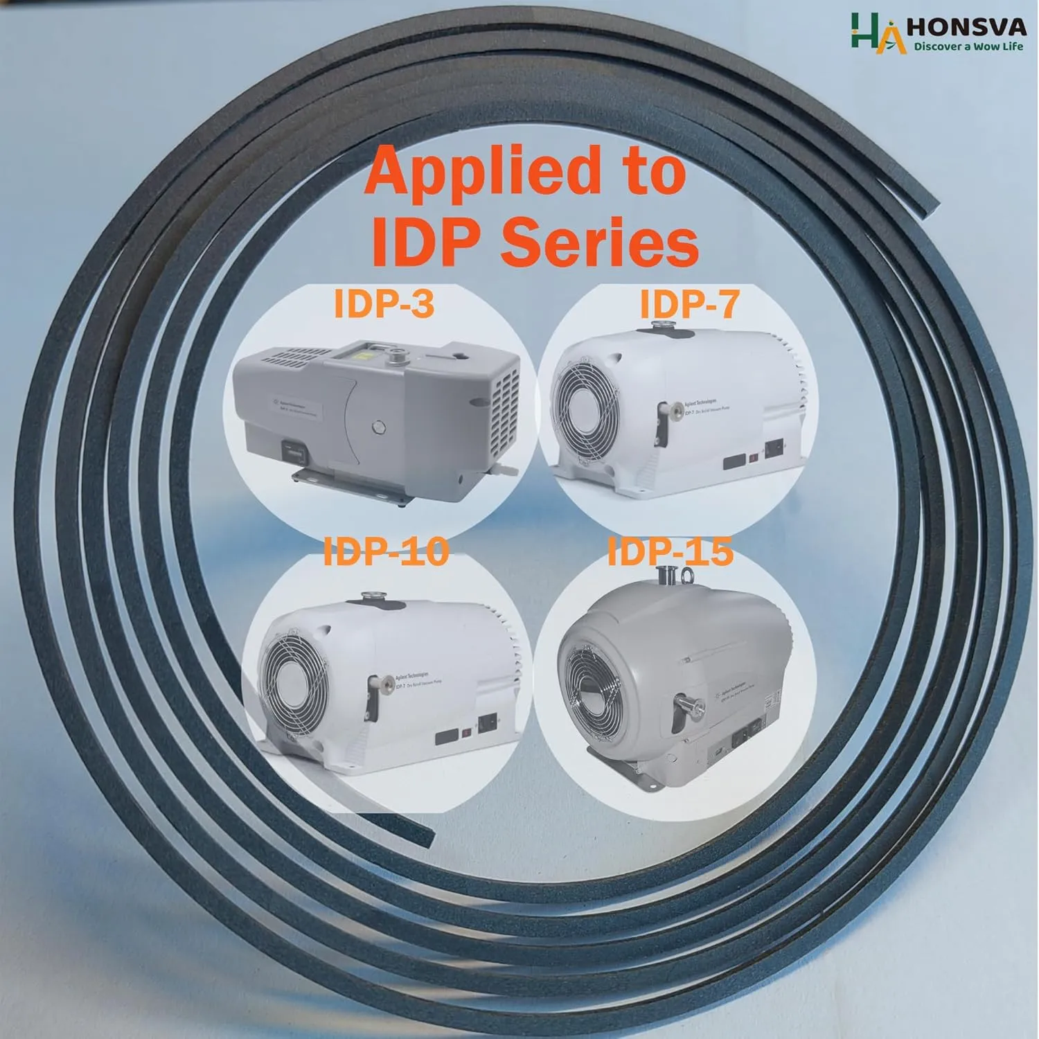 Tip Seal Replacement for Agilent IDP-3 Dry Scroll Pumps, Alternative Service kit for Industrial & Lab Vacuum Pump Maintenance, RD Centers, Substitute for Dry Scroll Pump Repair, 1 Set (2 Pcs) Gray