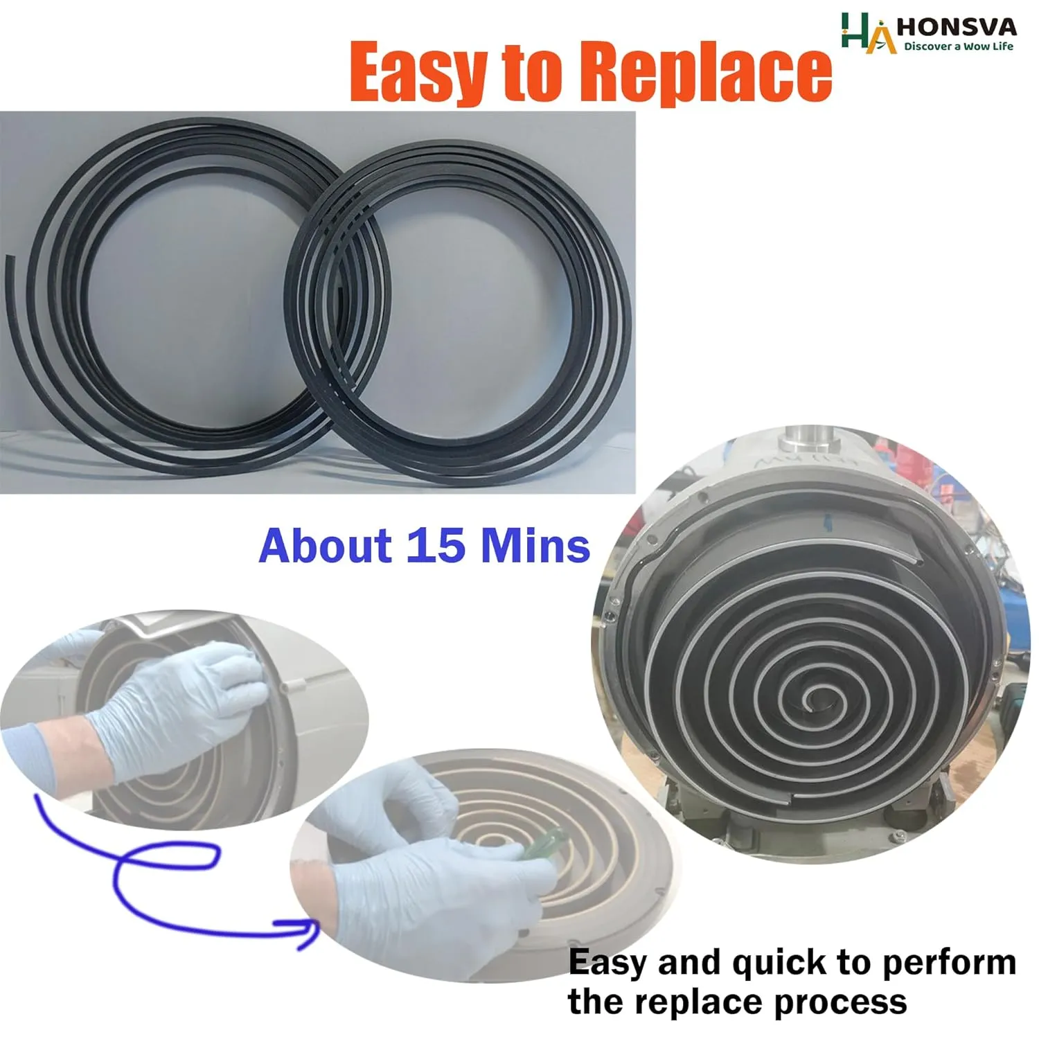 Tip Seal Replacement for Agilent IDP-3 Dry Scroll Pumps, Alternative Service kit for Industrial & Lab Vacuum Pump Maintenance, RD Centers, Substitute for Dry Scroll Pump Repair, 1 Set (2 Pcs) Gray