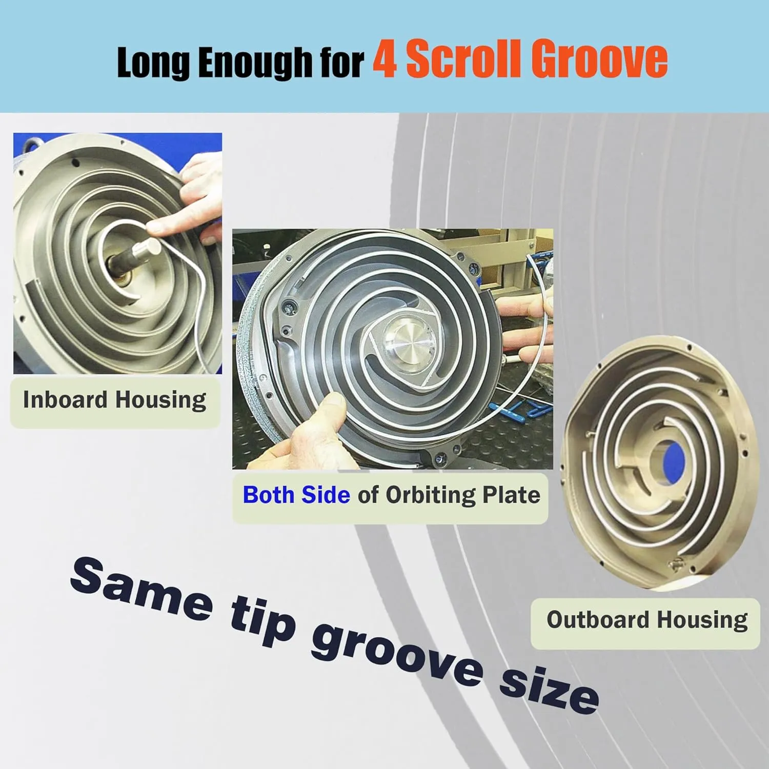 Tip Seal Service for Agilent Triscroll 600 Dry Scroll Pumps, Tip Seal Changing Optional Solution for Industrial Lab & RD Projects, Substitute Replacement Kit for Scroll Pump Repair, 1pcs, Black