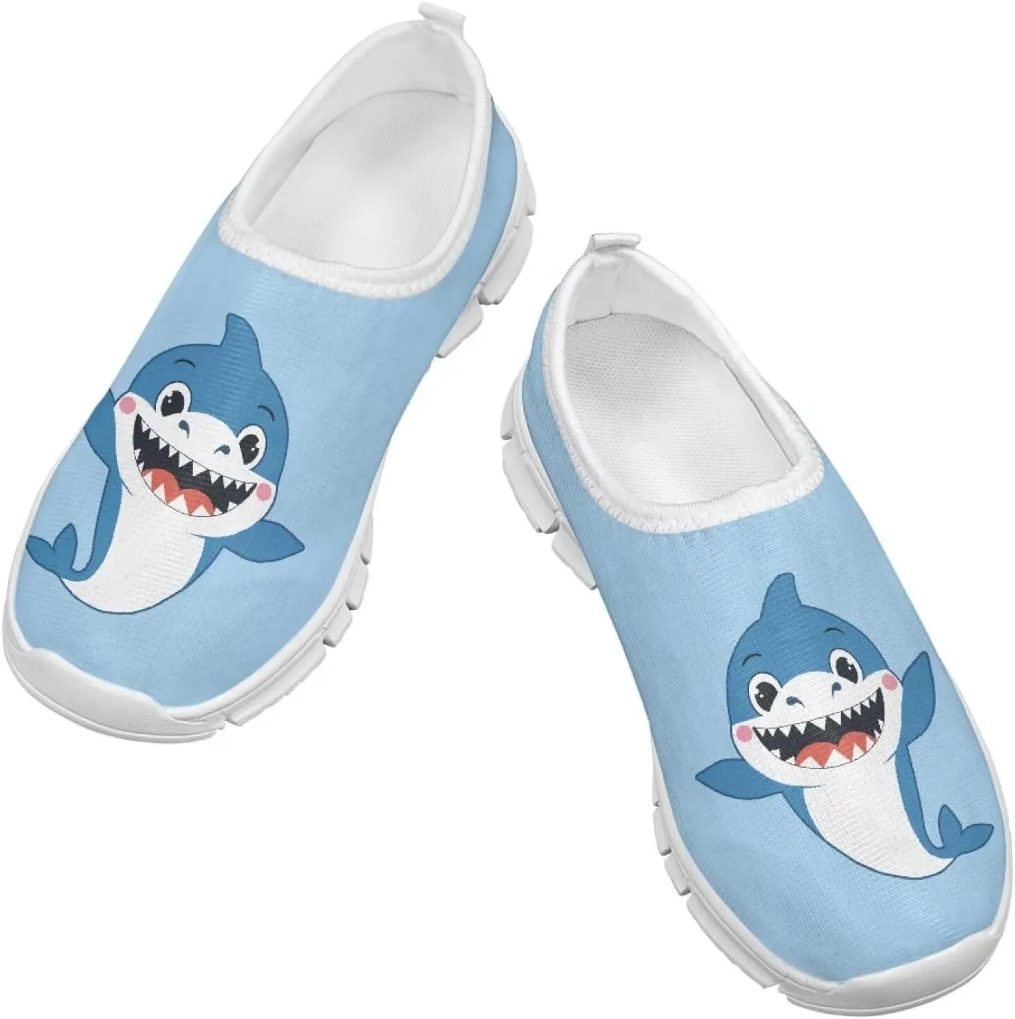TODIYADDU Children's Running Shoes Non-Slip Tennis Shoes Boys Girls Breathable Mesh Fashion Sports Sneaker (White)