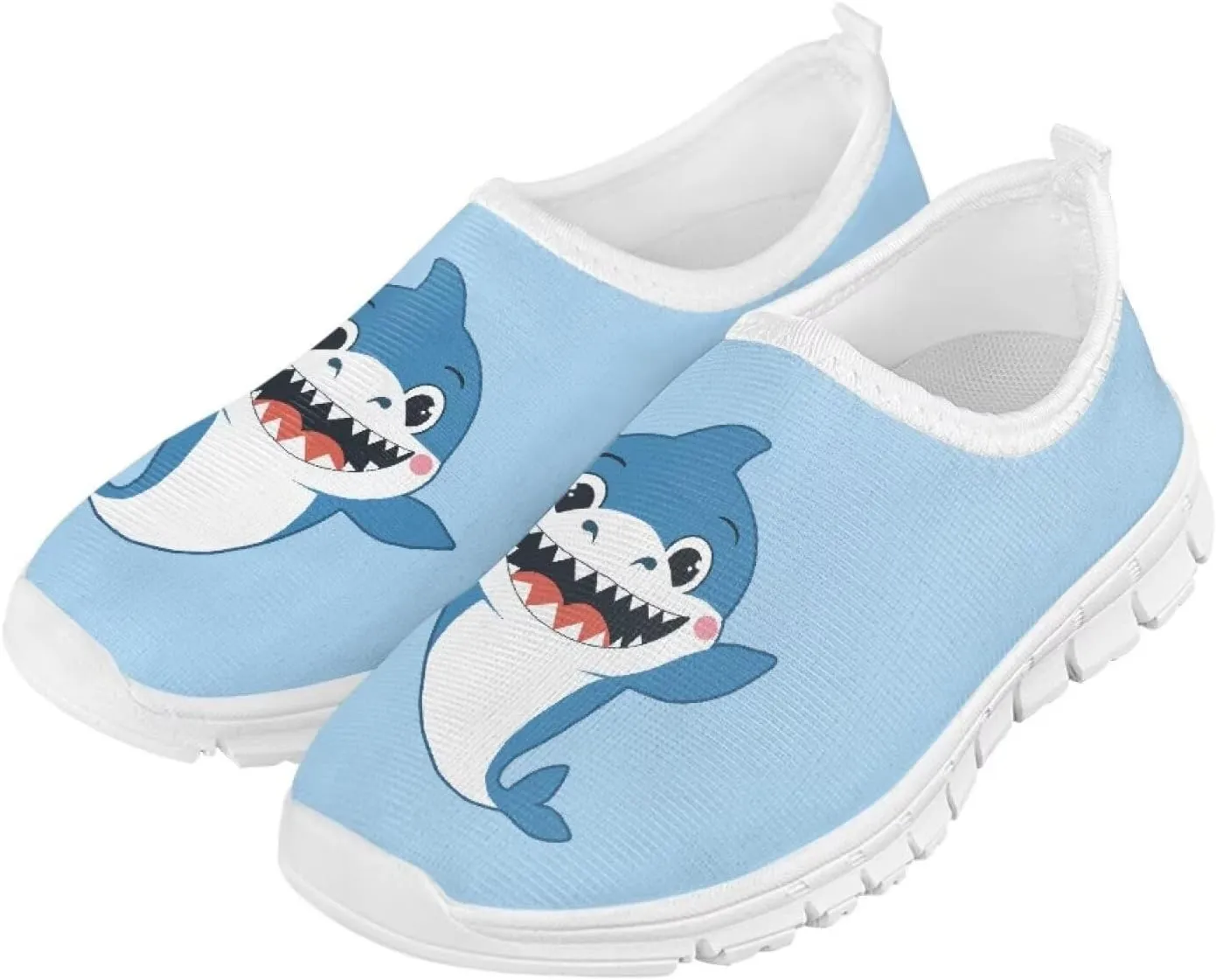 TODIYADDU Children's Running Shoes Non-Slip Tennis Shoes Boys Girls Breathable Mesh Fashion Sports Sneaker (White)