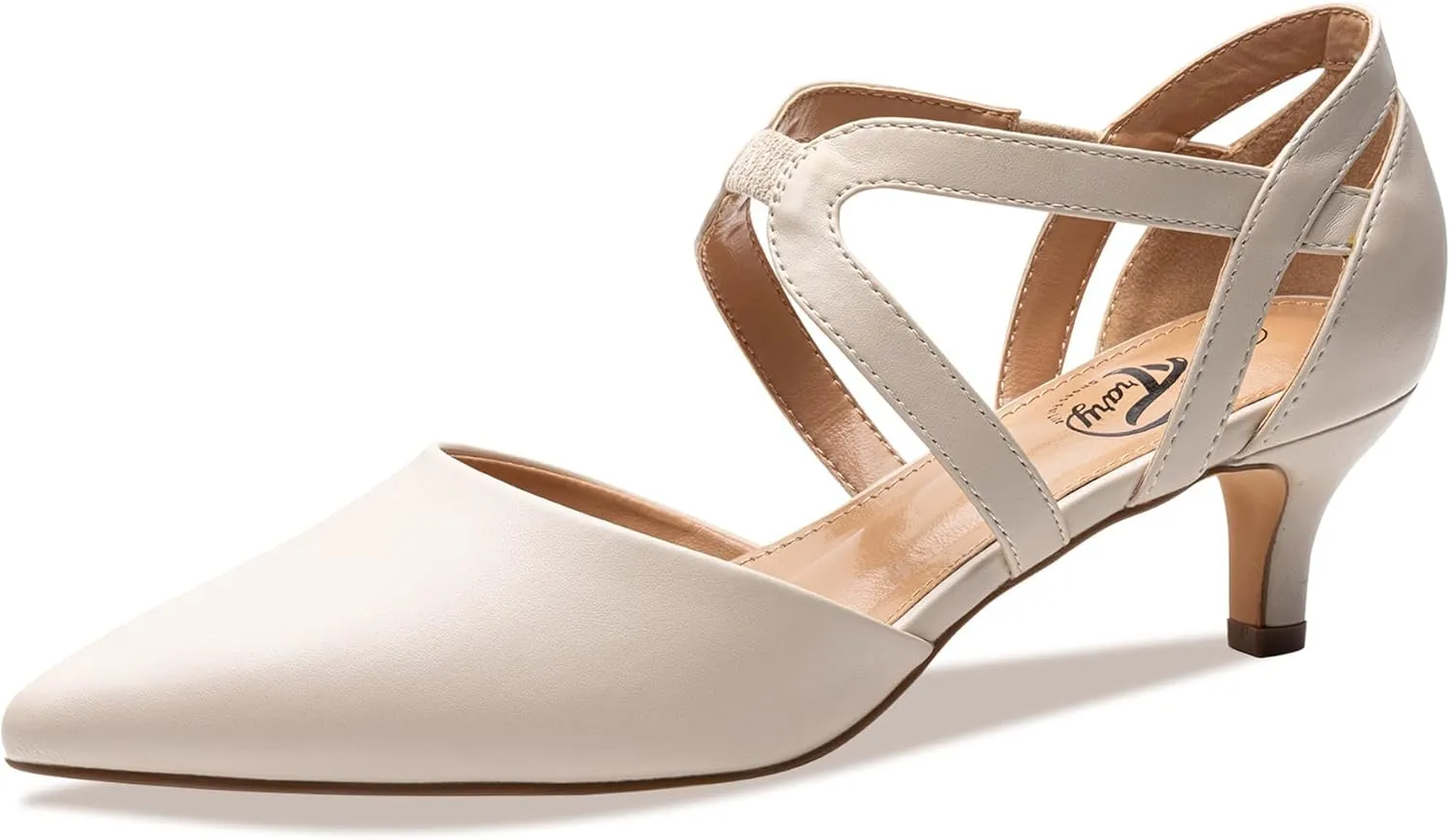 Trary Women's Low Heels Pumps Dress Pointed Toe Comfortable Work Office Pumps Shoes