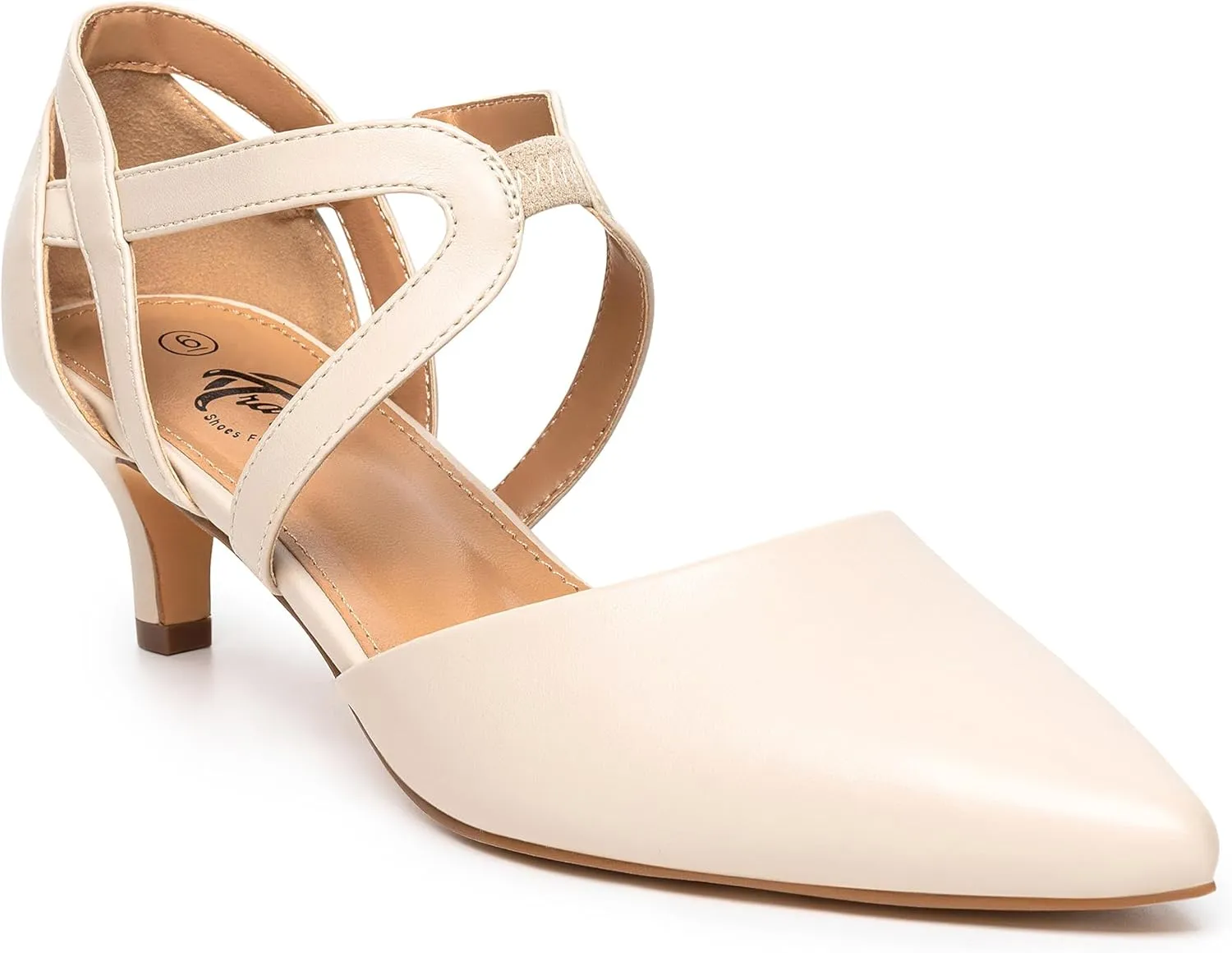 Trary Women's Low Heels Pumps Dress Pointed Toe Comfortable Work Office Pumps Shoes