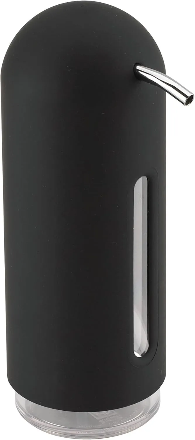 Umbra - 330190-040 Penguin Pump, Kitchen Soap Dispenser, Also Works with Hand Sanitizer, 12 oz (355 ml), Black