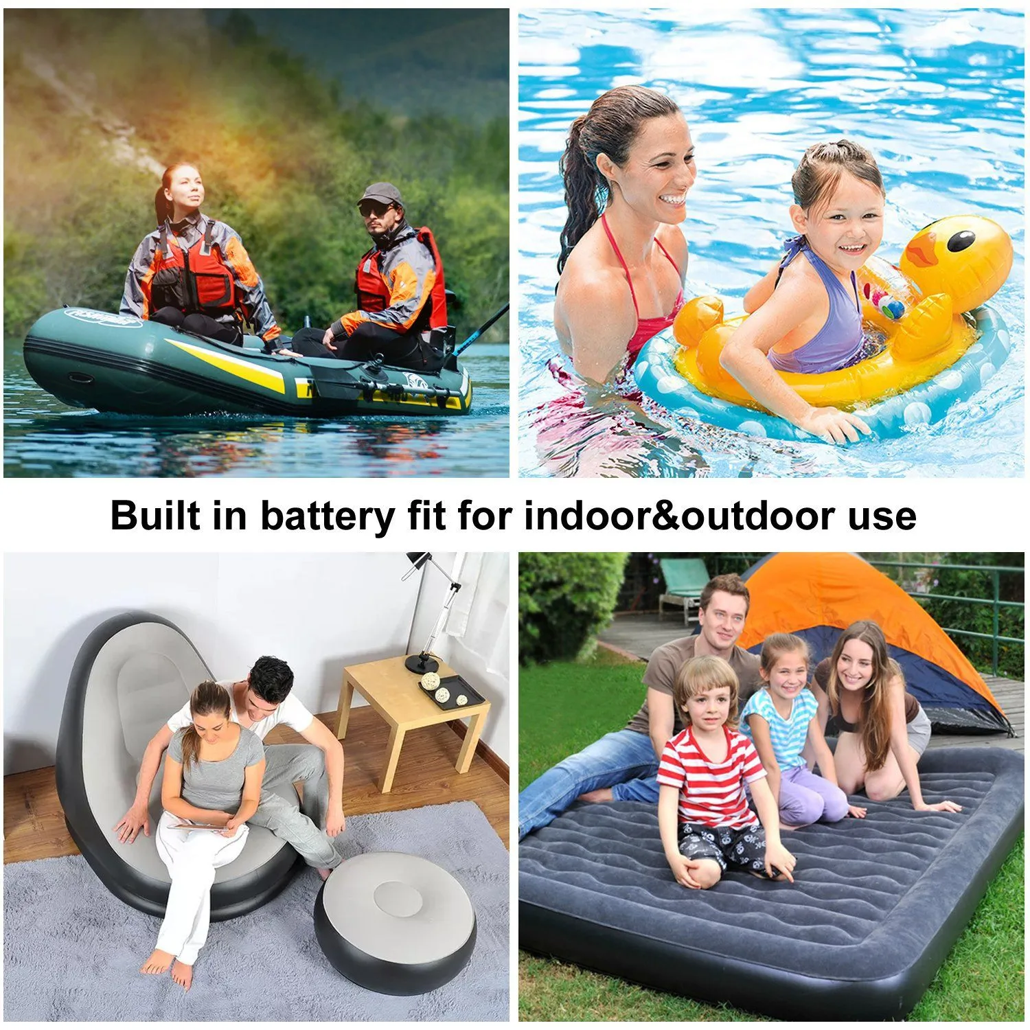 USB Rechargeable Cordless Electric Air Pump