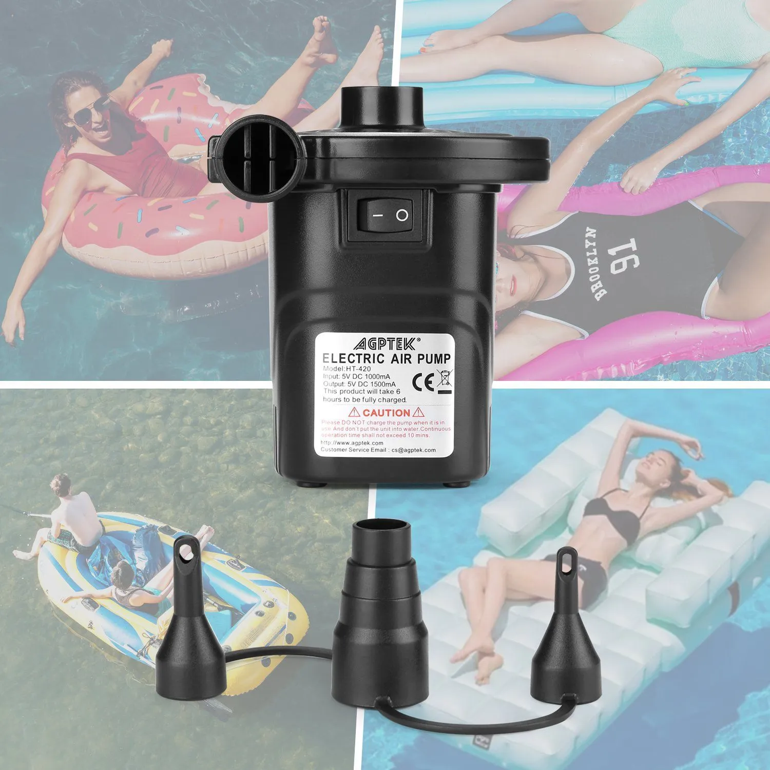 USB Rechargeable Cordless Electric Air Pump