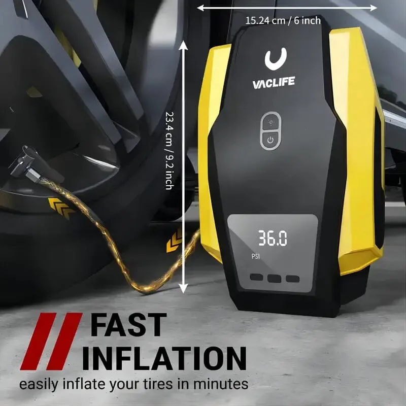 VacLife Tire Inflator Portable Air Compressor