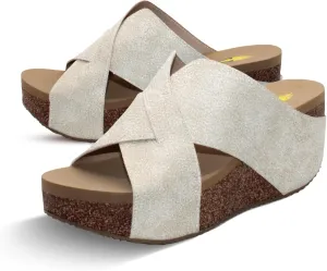 VOLATILE Women's Firefly Wedge Sandal, Gold, 9