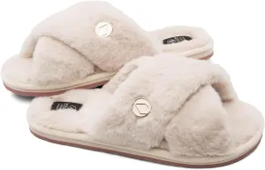 Volcom Women's Lived in Lounge Faux Fur Slide Sandal