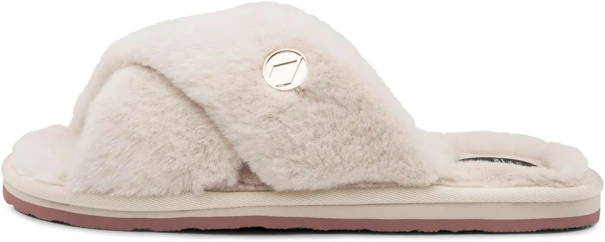Volcom Women's Lived in Lounge Faux Fur Slide Sandal