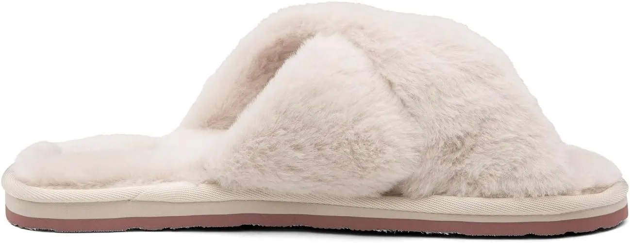 Volcom Women's Lived in Lounge Faux Fur Slide Sandal